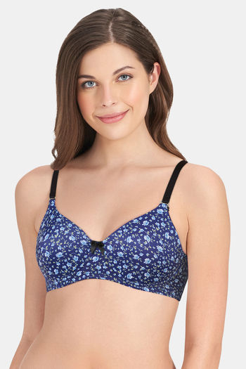 Buy Amante Smooth Dreams Padded Non Wired Full Coverage T-Shirt Bra - Midnight Print